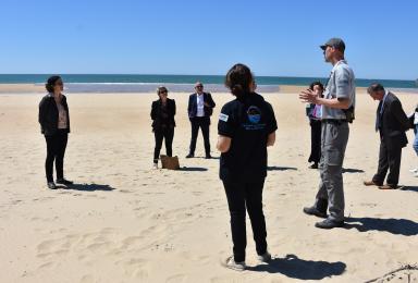Visite d'Emmanuelle Wargon, secrétaire d'Etat, dans le Parc naturel marin de l'estuaire de la Gironde et de la mer des Pertuis
