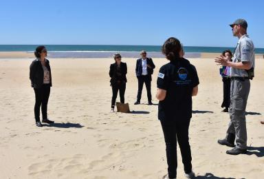 Visite d'Emmanuelle Wargon, secrétaire d'Etat, dans le Parc naturel marin de l'estuaire de la Gironde et de la mer des Pertuis